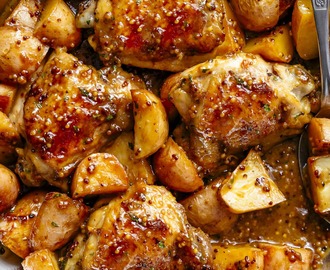 Honey Mustard Chicken & Potatoes (One Pan)