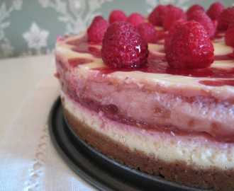 Hallonripplad Cheesecake