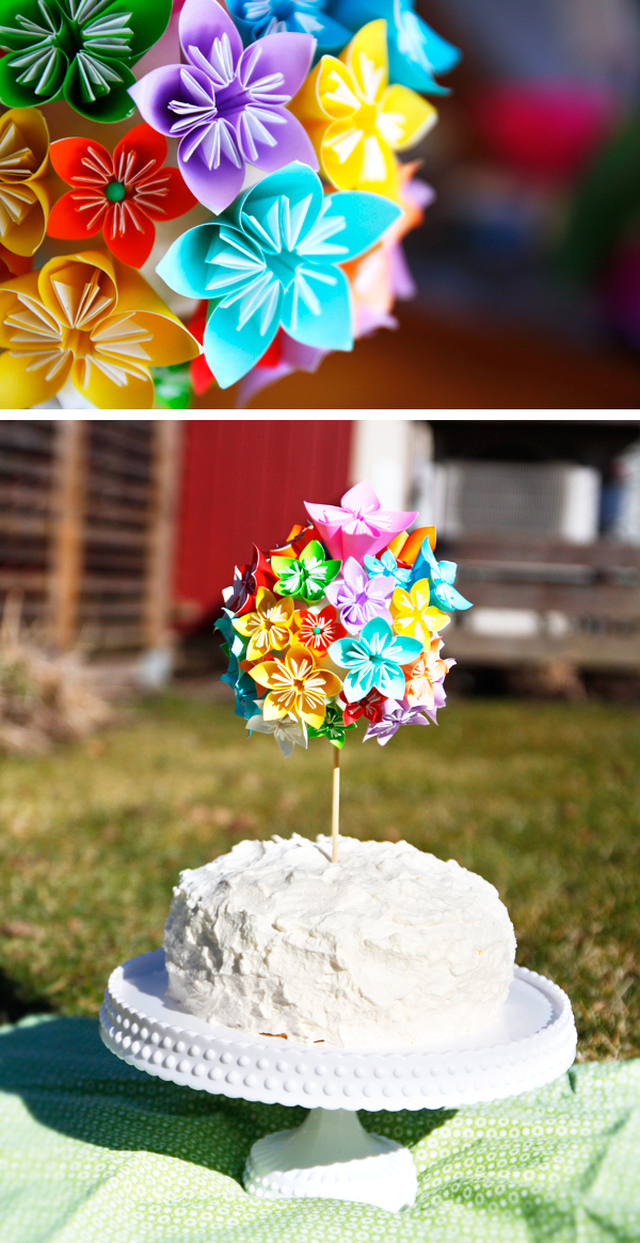 flower ombre cake