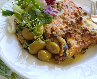 Köttfärsgratäng med aubergine - kanske en glutenfri moussaka förresten