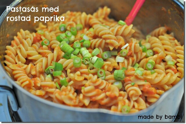 Pastasås med rostad paprika (vegetarisk)