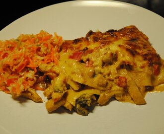 Tacokryddad kycklinglasagne