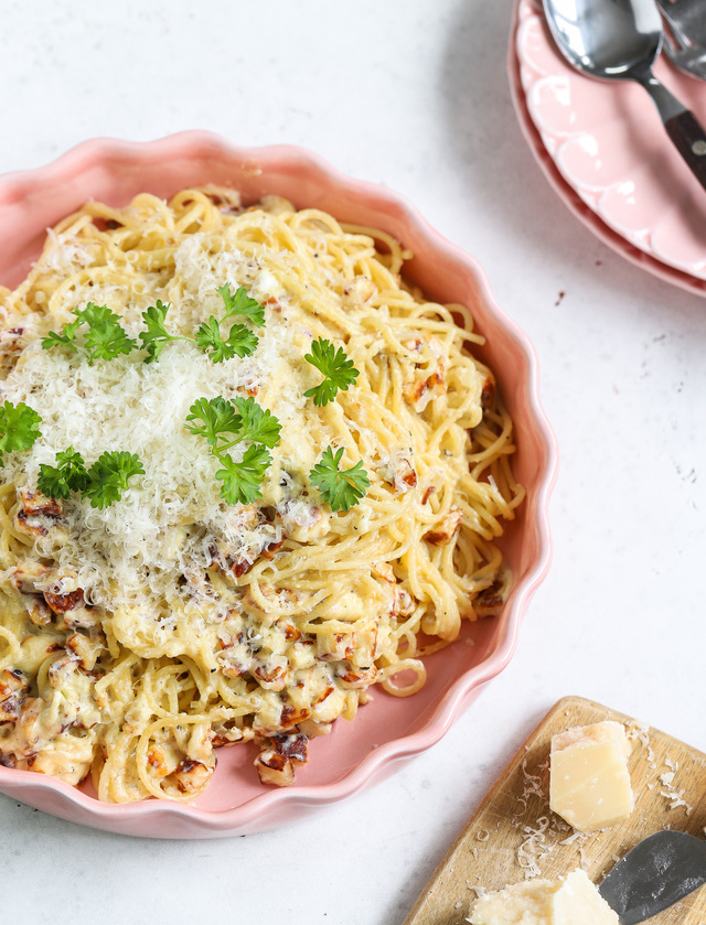 Halloumi Carbonara