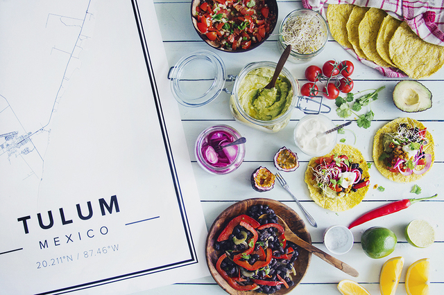 Mexikansk mat på mitt vis + Mapiful – unika kartposters över ditt favoritställe