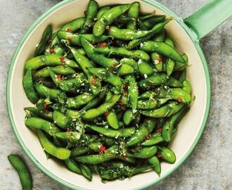 Edamame med brynt chilismör