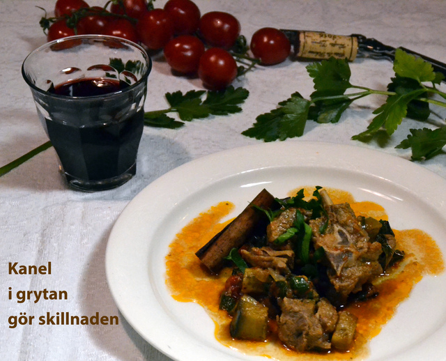 Lamm- & auberginegryta med grekiska smaker