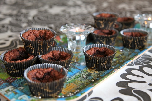 Kladdkakemuffins vegan