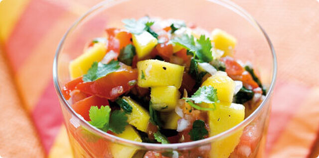 Salsa med mango och paprika
