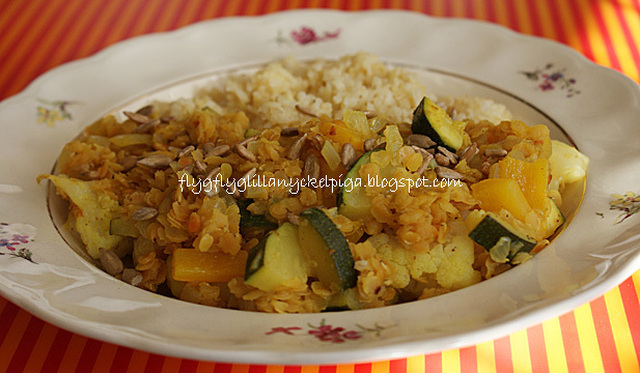 Currygryta m. linser & grönt