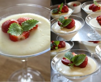 CITRONPANNACOTTA MED JORDGUBBAR