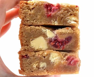 White Chocolate and Raspberry Blondies