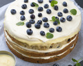 Blueberry open layercake