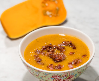 Butternut squashsoppa med bacon