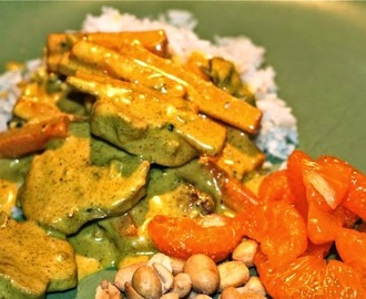 Fläskfilé med curry och morötter