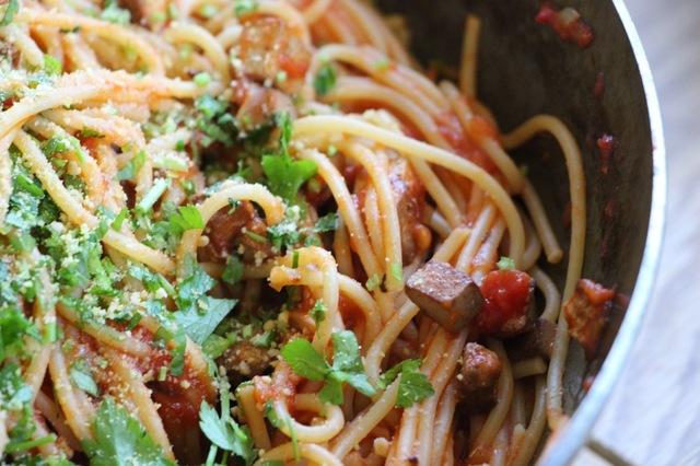 Vegansk Pasta all’Amatriciana – Och Tävling med Kungsörnens Gotlandspasta!