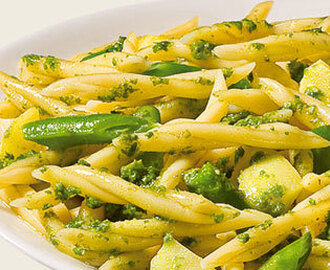 Trofie al Pesto alla Penovese med potatis och haricot verts