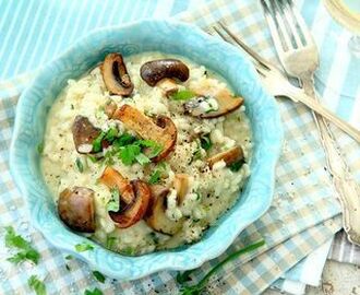 Champinjonrisotto med gorgonzola