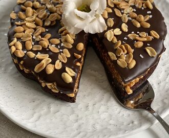 Brownie saltkola och chokladganache/ Salted Caramel Chocolate Ganache Brownie