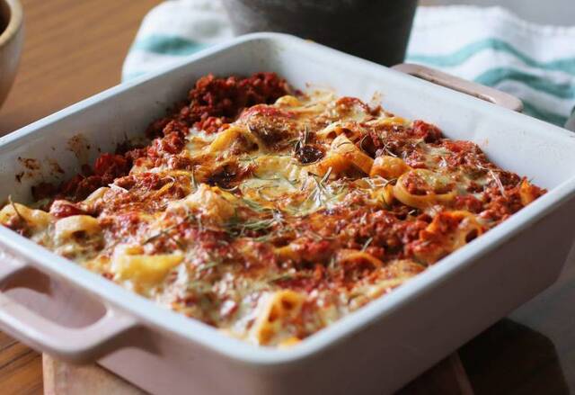 Vegansk pastagratäng