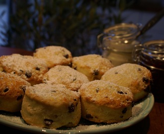 Scones med choklad