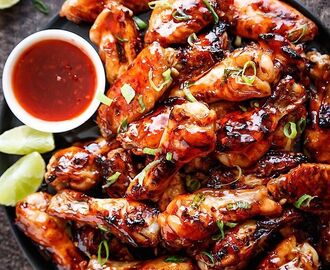 Sticky Thai Chicken Wings - Cafe Delites | Thai chicken wings recipe, Chicken recipes, Chicken wing recipes