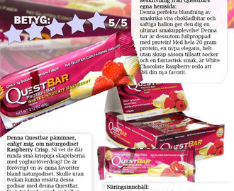 QuestBar - White Chocolate Raspberry.