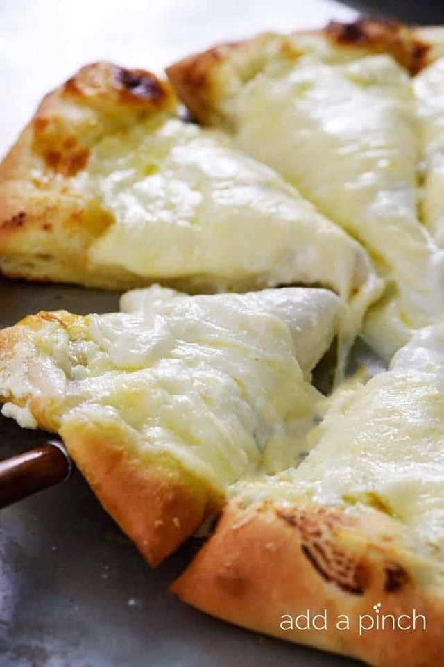 Homemade Three Cheese White Pizza Recipe