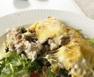 LCHF tuna-melt, grymt gott!