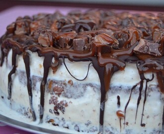 Mars caramel & chocolate brownie ice cream cake