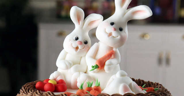 Kaniner i sockerpasta - se & gör