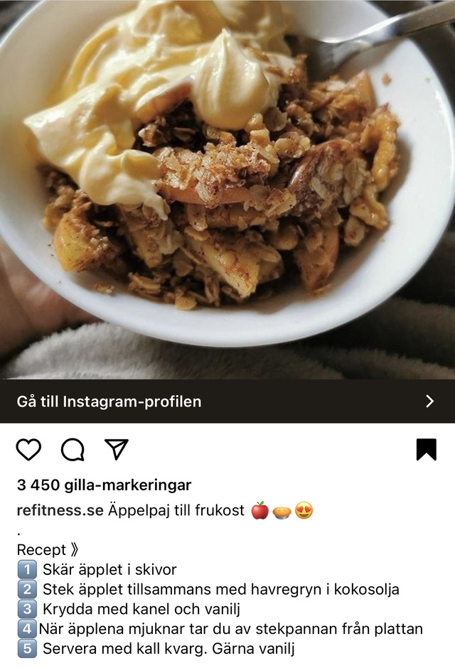 Äppelpaj till frukost