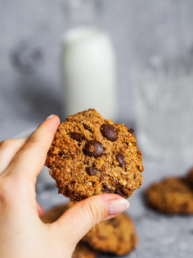 Chocolate Chip Nut Oat Cookies