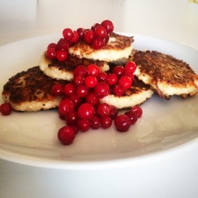 LCHF raggmunk på blomkål och halloumi