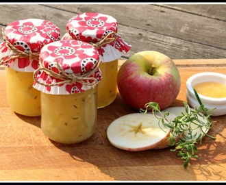 Äppelmarmelad med honung och rosmarin