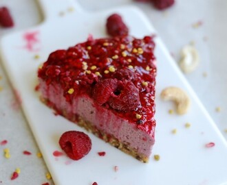 No bake halloncheesecake med kardemumma