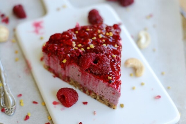 No bake halloncheesecake med kardemumma