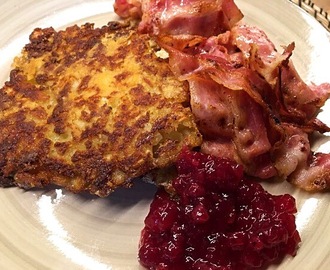 Fuskvariant på cheese hash browns & bacon