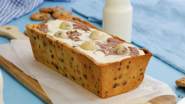 Marbled Chocolate Chip Cookie Dough Loaf