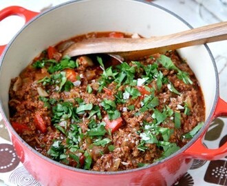 Gulasch med köttfärs