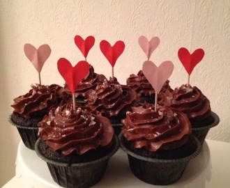 Choklad cupcakes med flingsalt