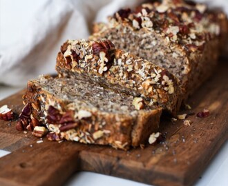 Glutenfritt bananbröd med pekannötter