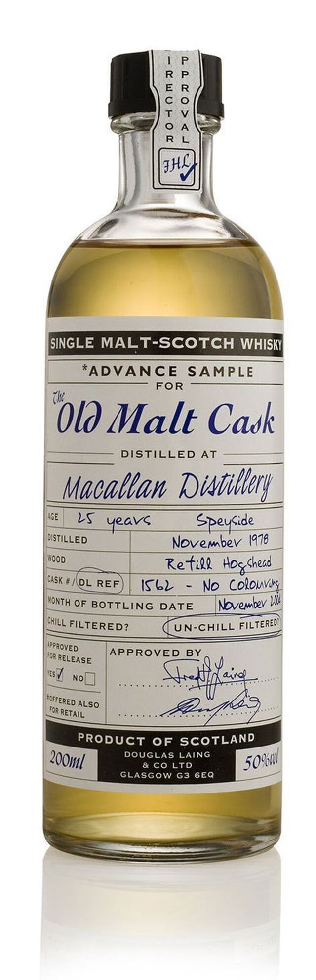 Douglas Laing 20 cl Old Malt Cask Whiskey Photo #label | Whisky, Alcohol packaging, Bottle packaging