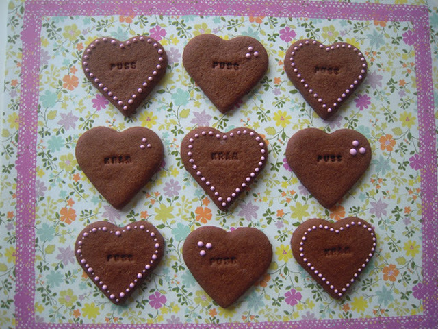 Valentine Message in a Cookie - eller Puss & Kram kakor!