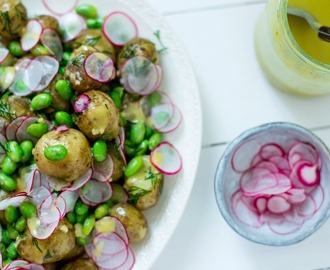 New potato salad with dijon vinaigrette