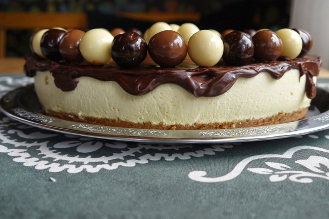 Apelsin cheescake med chokladtopping