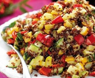 Quinoasallad med rostade grönsaker