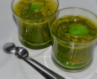 Grön het och nyttig soppa/drink (Mejerifri-detox)