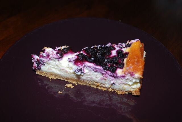 Amerikansk blåbärscheesecake