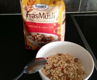 …testar ny müsli, Frebaco Frasmüsli Melon & Hallon