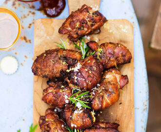 Rökgrillade kycklinglår med citron och rosmarin